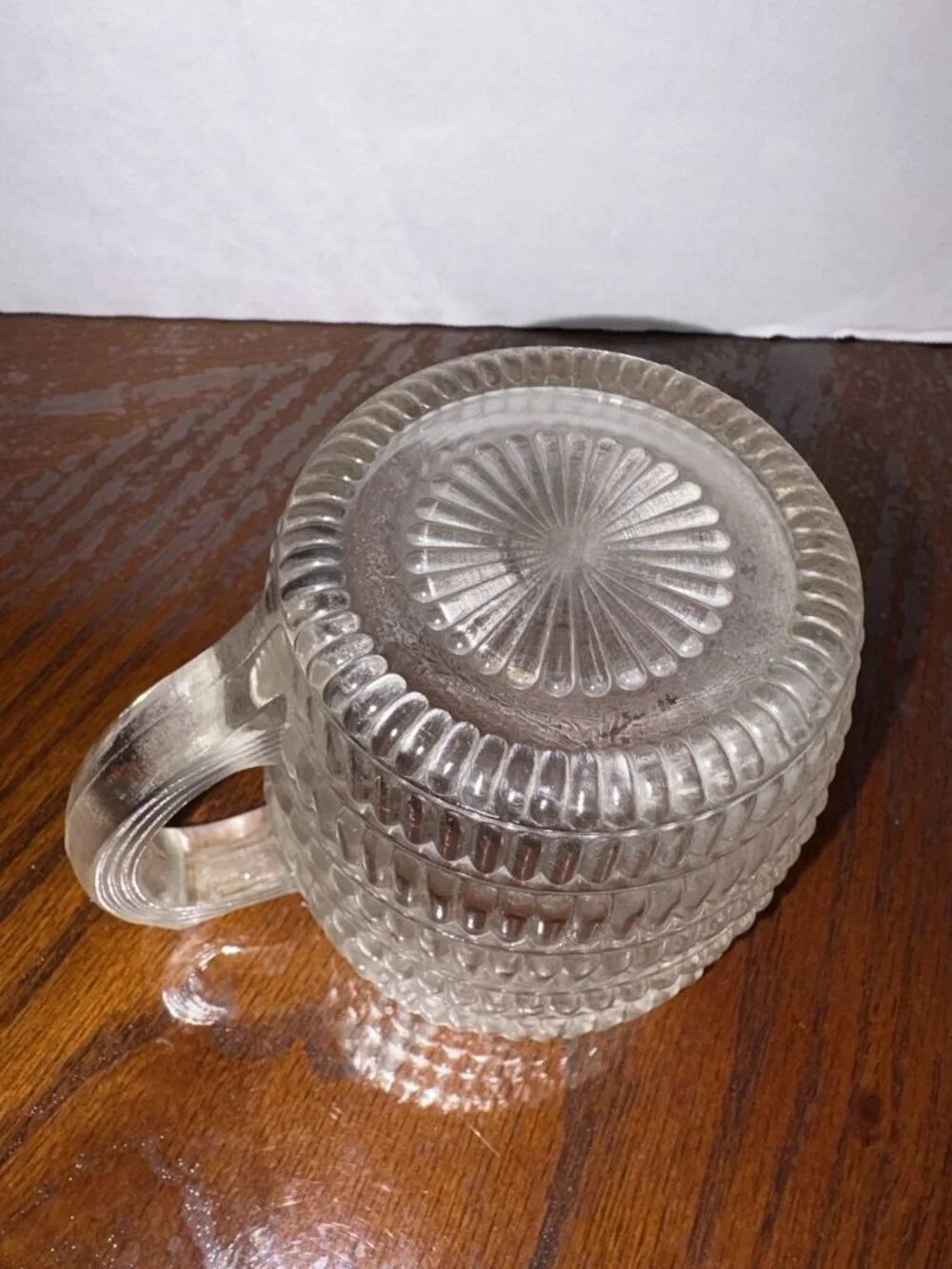 Vintage 1940s Hazel Atlas Glass Beehive Creamer Milk Service
